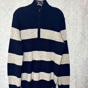 Mens zip pull over sweater